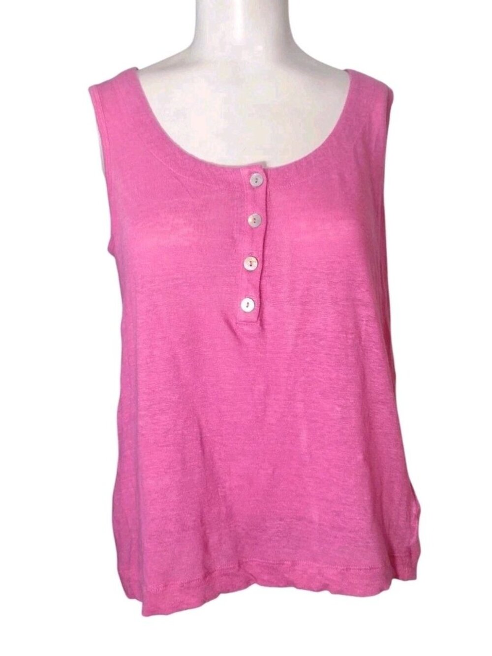 Joie 100% Linen Tank Top S Pink Boho Beach Sleeveless Casual Minimalist